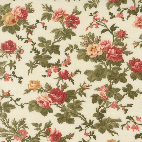 Moda Ambiance by 3 Sisters 44413 11 Porcelain Rose Garden Floral | SOLD BY THE HALF-YARD